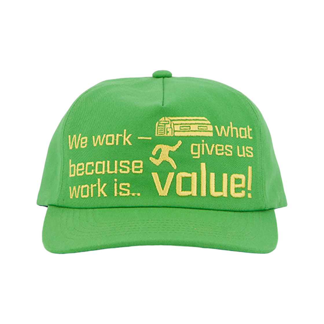 더블래버레토리 워크 이즈 벨류 5패널 캡 그린(DOUBLELABORATORY Work Is Value 5 Panel Cap Green)