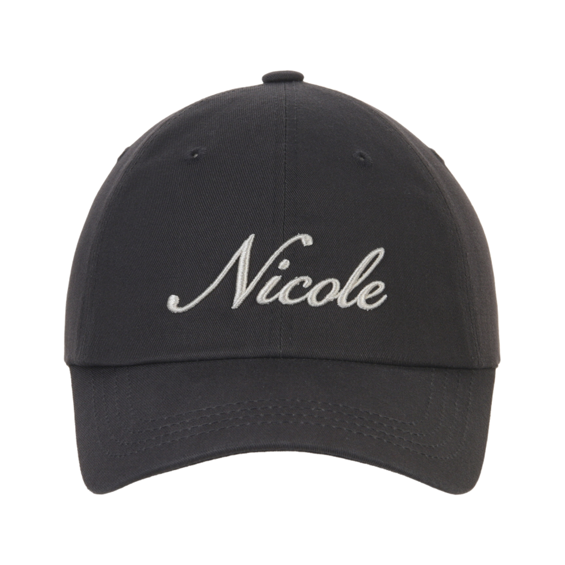 N_SS NICK&NICOLE Nicole Lettering Ball Cap Charcoal