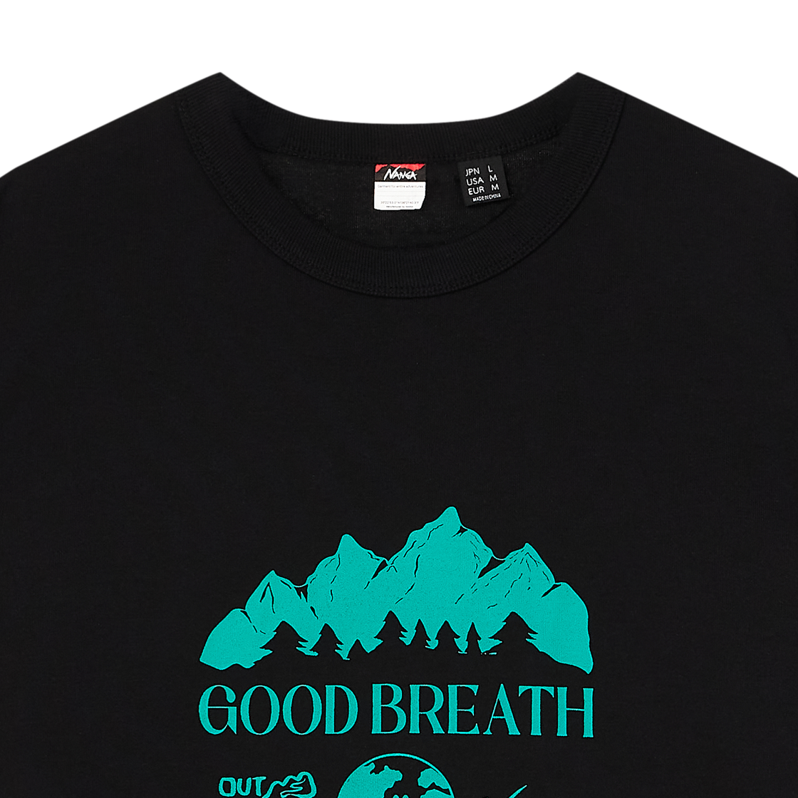 난가 에코 하이브리드 굿 브레스 티 블랙 - 26SS(Nanga Eco Hybrid Good Breath Tee Black - 26SS) - 3