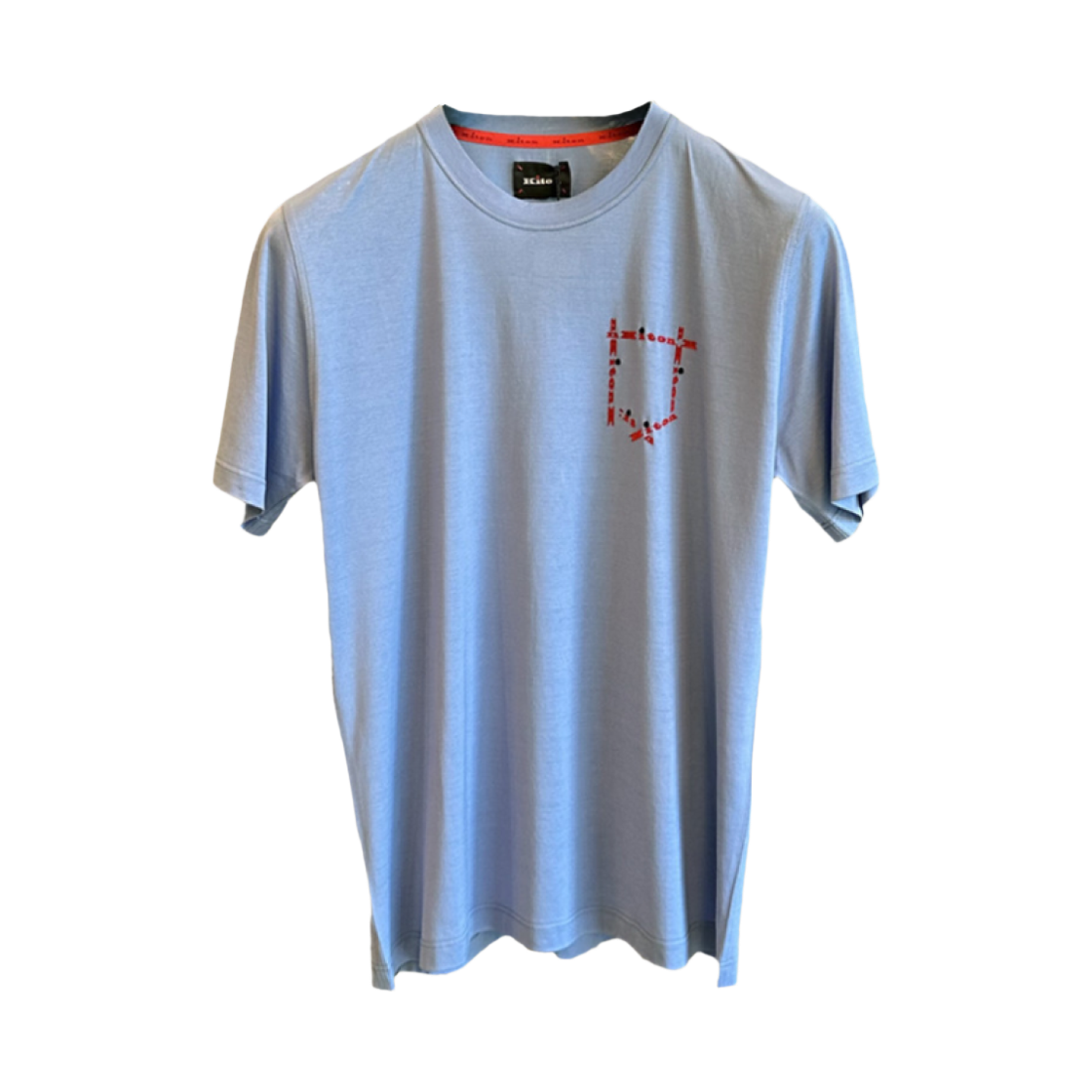 키톤 로고 포켓 숏슬리브 티셔츠 스카이(Kiton Logo Pocket Short Sleeve T-Shirt Sky)