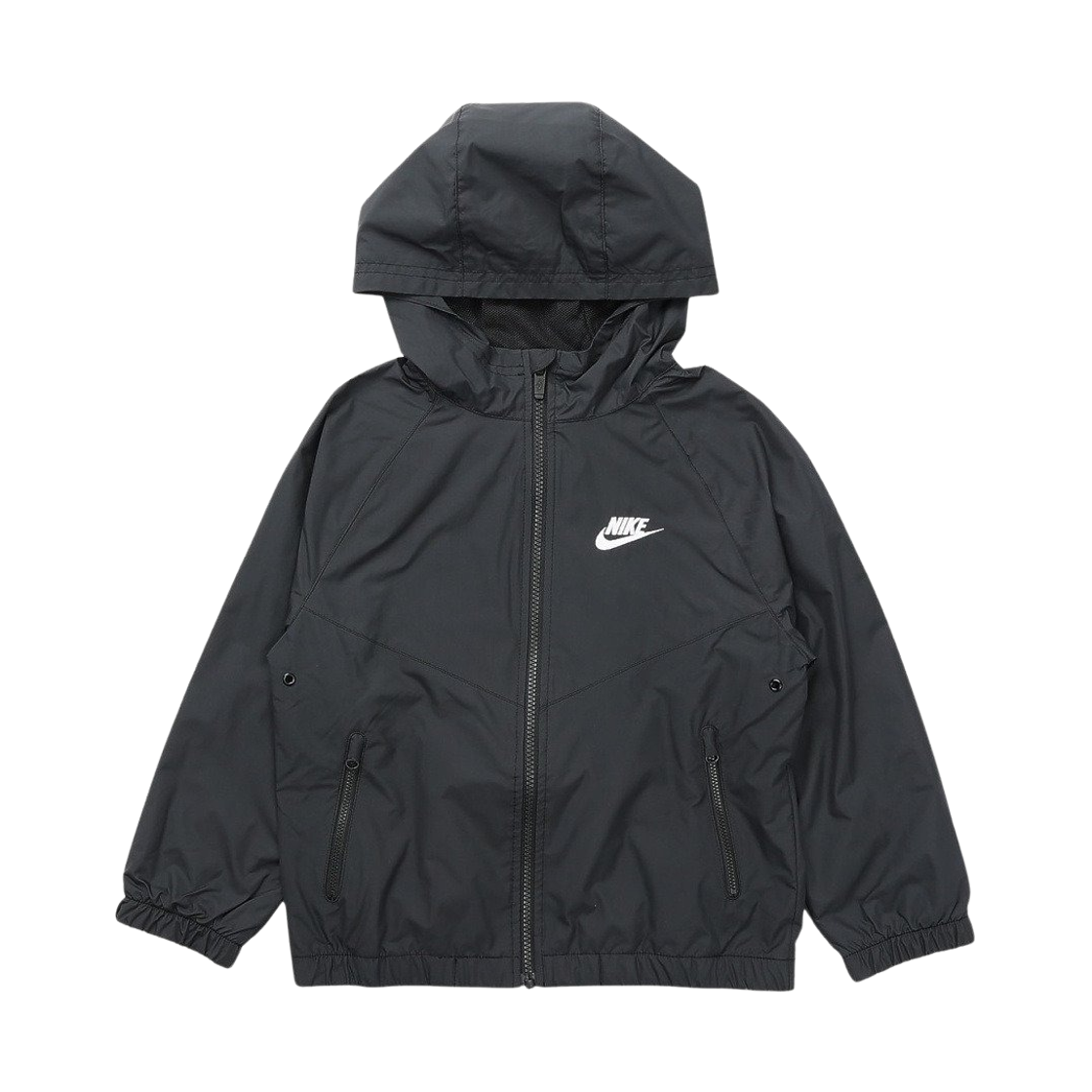 IF2821-010 (Kids) Nike NSW Windrunner Hooded Repel Jacket Black White (IF2821-010)