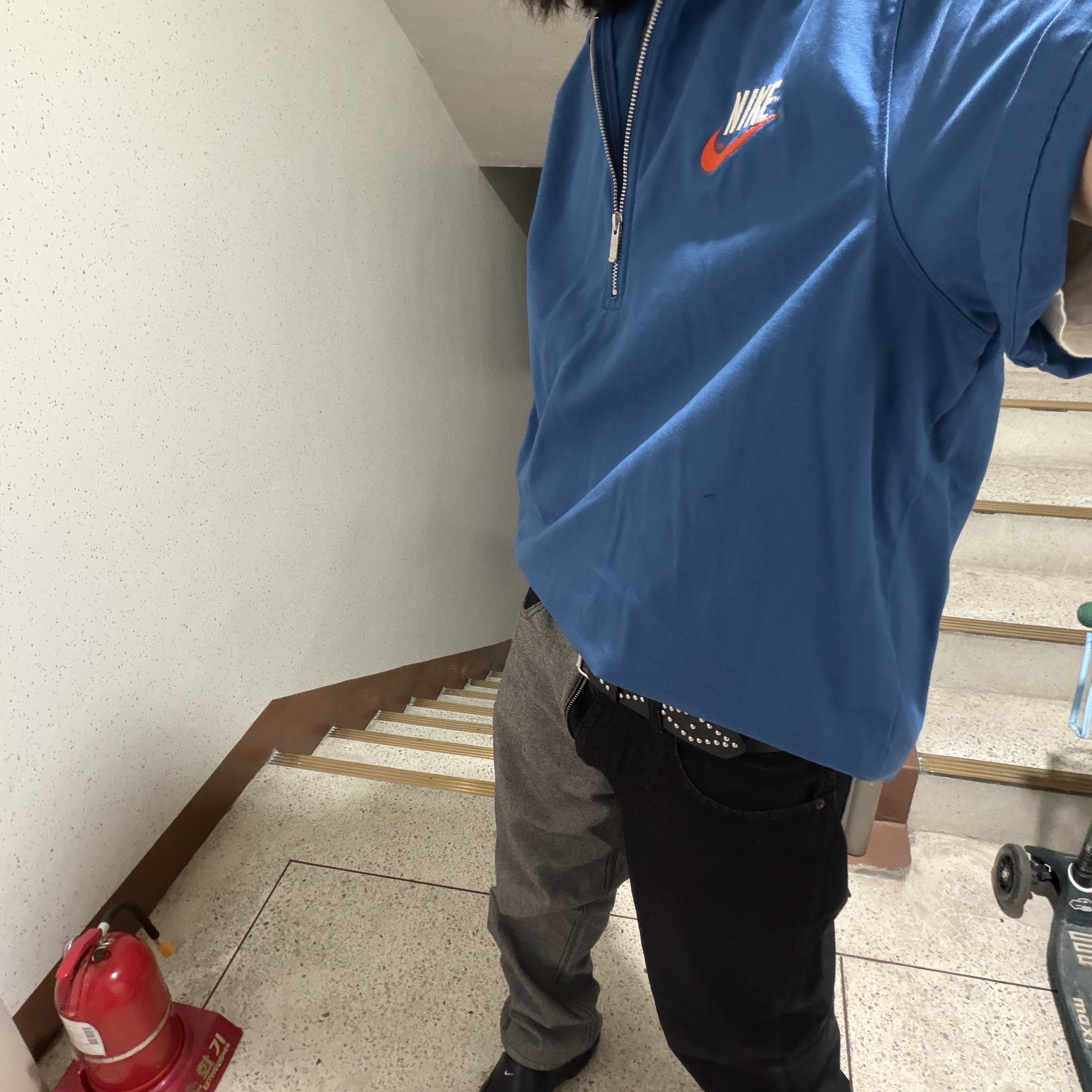 Nike NSW Trend Overshirt Dark Marina Blue - Asia 착용 스타일 - 2