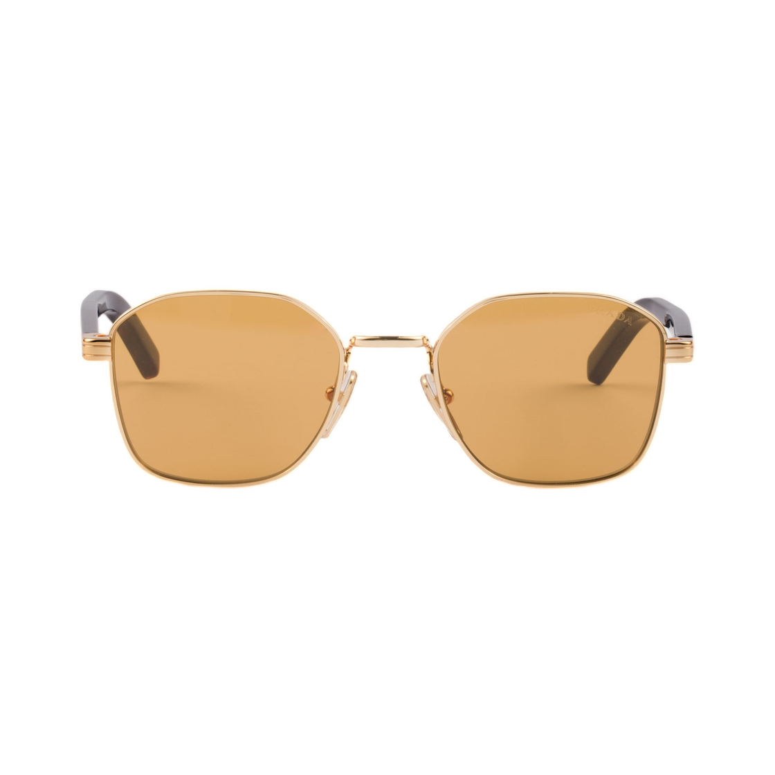 SPRC50-E5AK-FE50P Prada Sunglasses with The Iconic Metal Plaque Honey Lenses