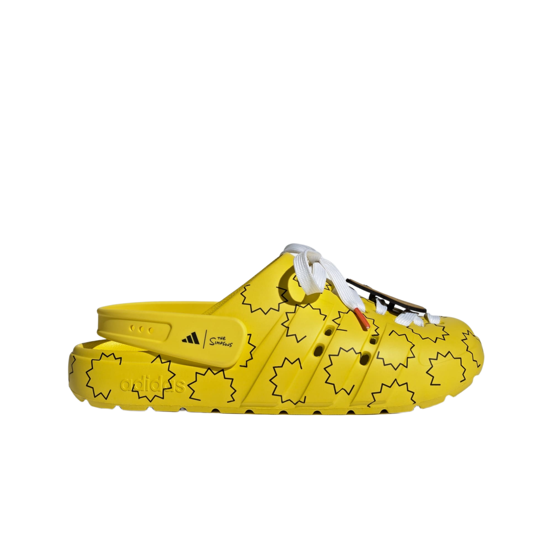 HQ2580 Adidas x The Simpsons Adilette Clog Yellow Core Black