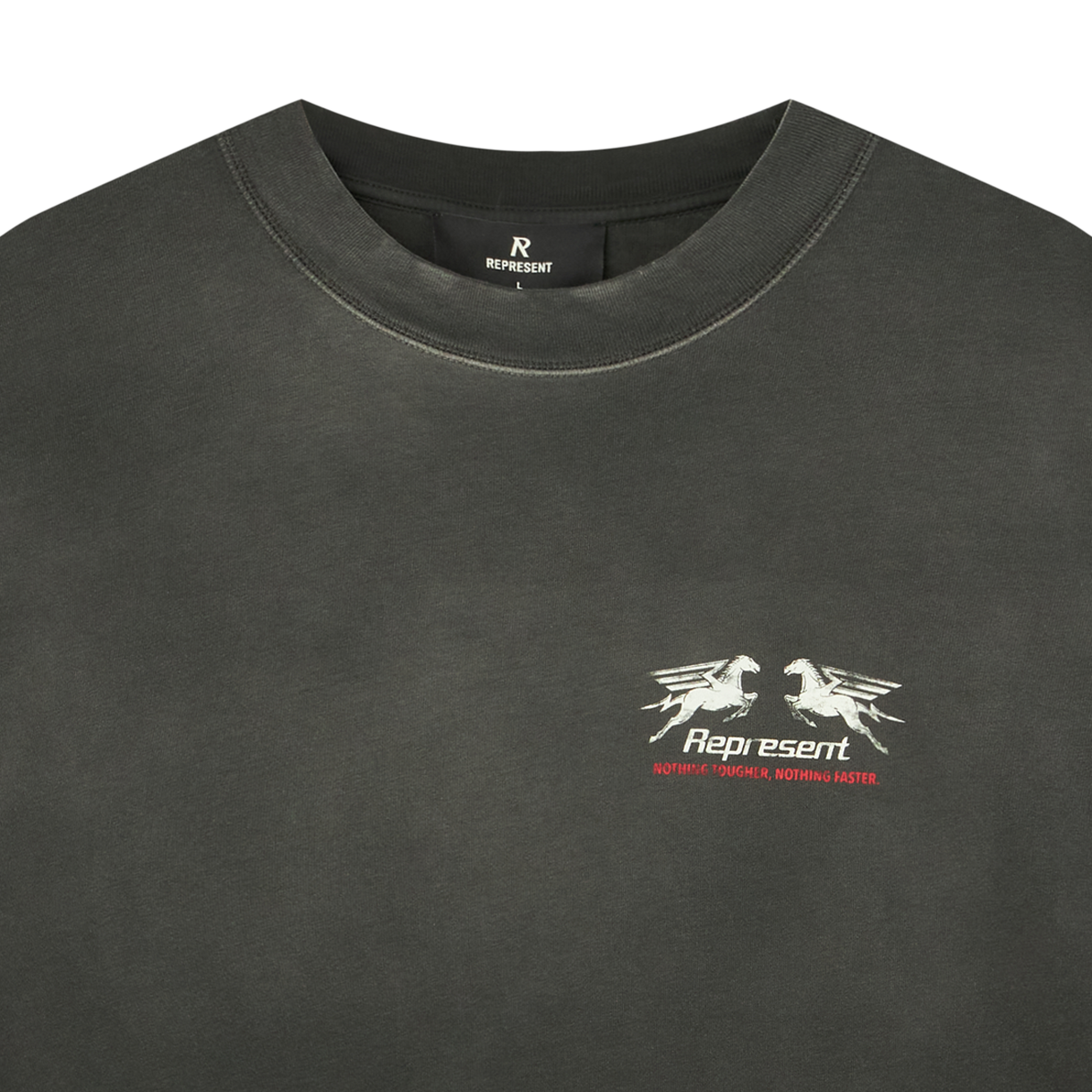 리프레젠트 24 아워 서비스 티셔츠 스테인드 블랙 - 26SS(Represent 24 Hour Service T-Shirt Stained Black - 26SS) - 3