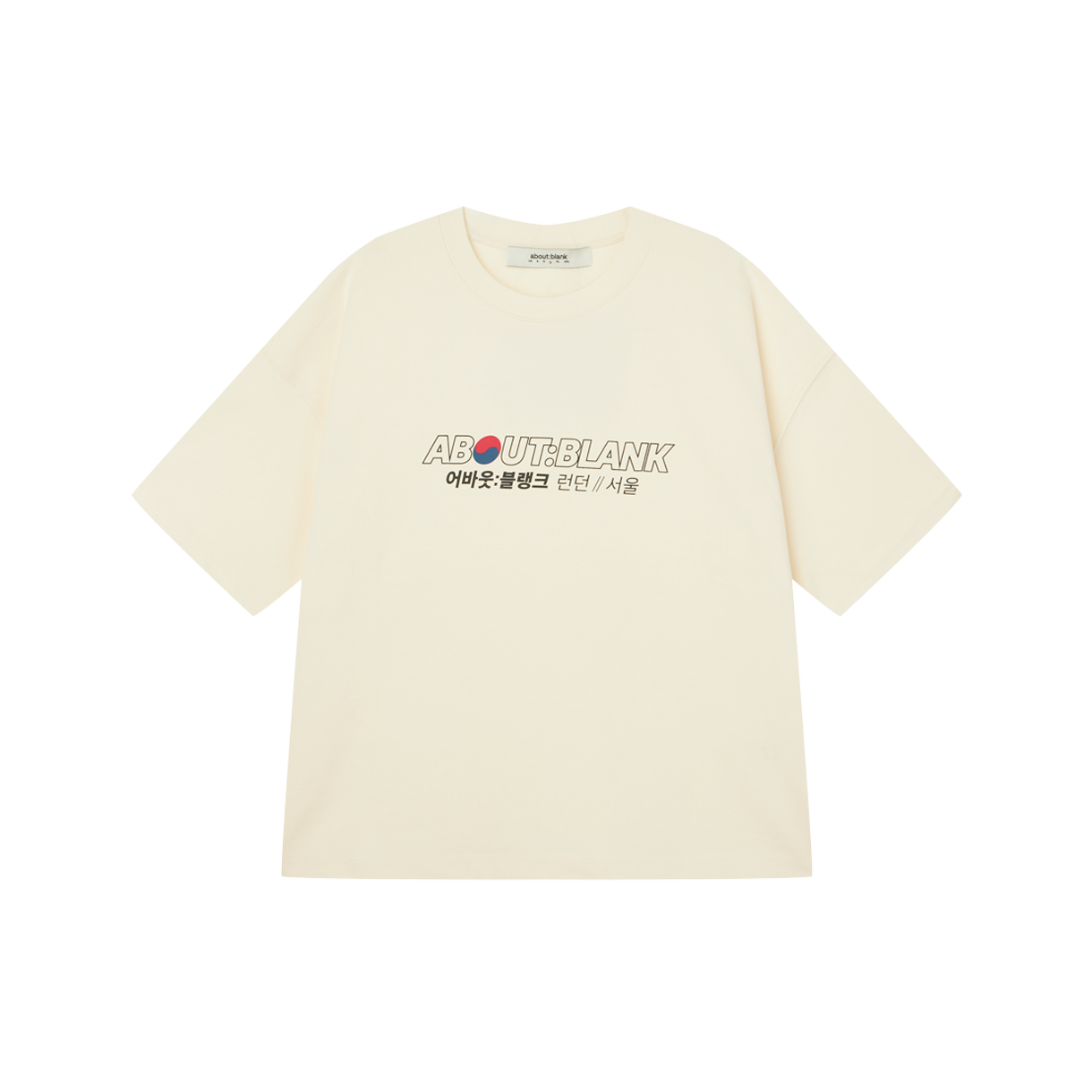 [KREAM 단독] 어바웃블랭크 KREAM 익스클루시브 티셔츠 오트 - 26FW([KREAM 단독] About:Blank KREAM Exclusive T-Shirt Oat - 26FW)