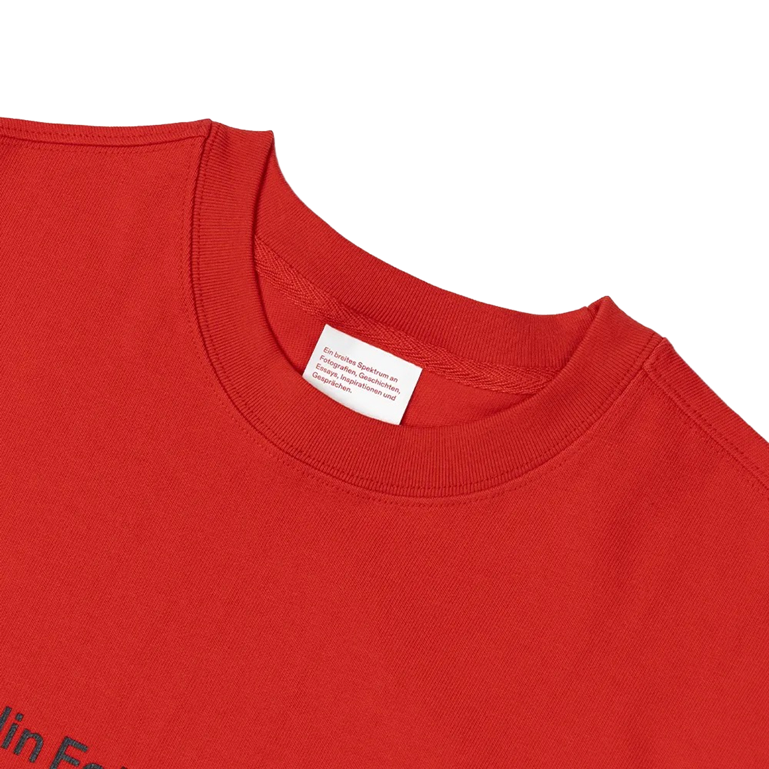 베를린 포토북 디스트리뷰션 002 비에프브이 센터 로고 티 레드(Berlin Photobook Distribution 002 BFV Center Logo Tee Red) - 4