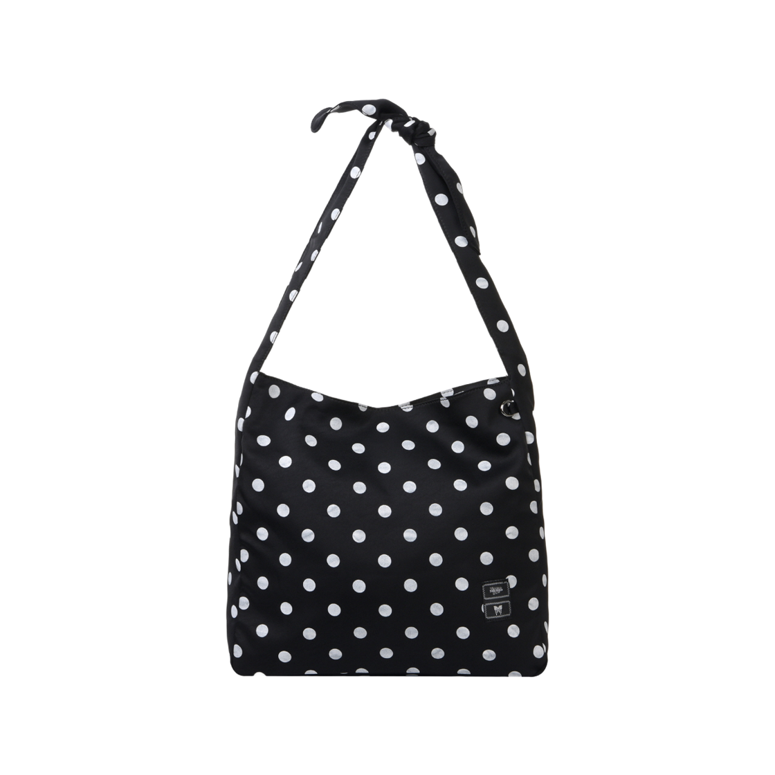 닉앤니콜 × 영거송 도트 리본 숄더 백 블랙(NICK&NICOLE × YOUNGER SONG Dot Ribbon Shoulder Bag Black)