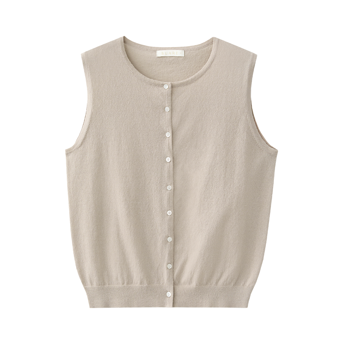 SBF2KV03WBG (W) Suare Women Linen Cotton Vest Beige