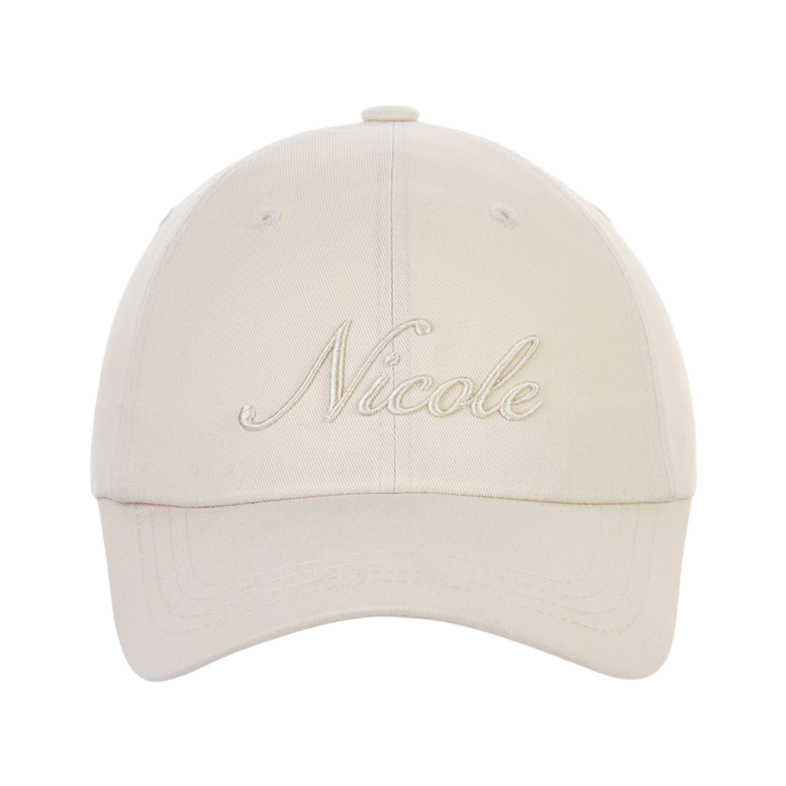 N_SS NICK&NICOLE Nicole Lettering Ball Cap Beige