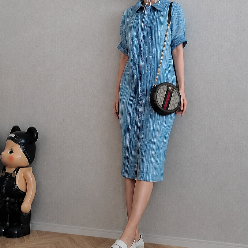 Gucci Ophidia Mini GG Round Shoulder Bag 착용 스타일