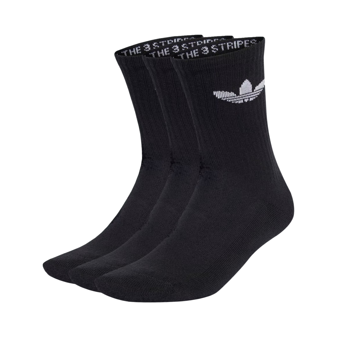 IJ5613 Adidas Originals Trefoil Cushion Crew Socks Black (3 Pack)