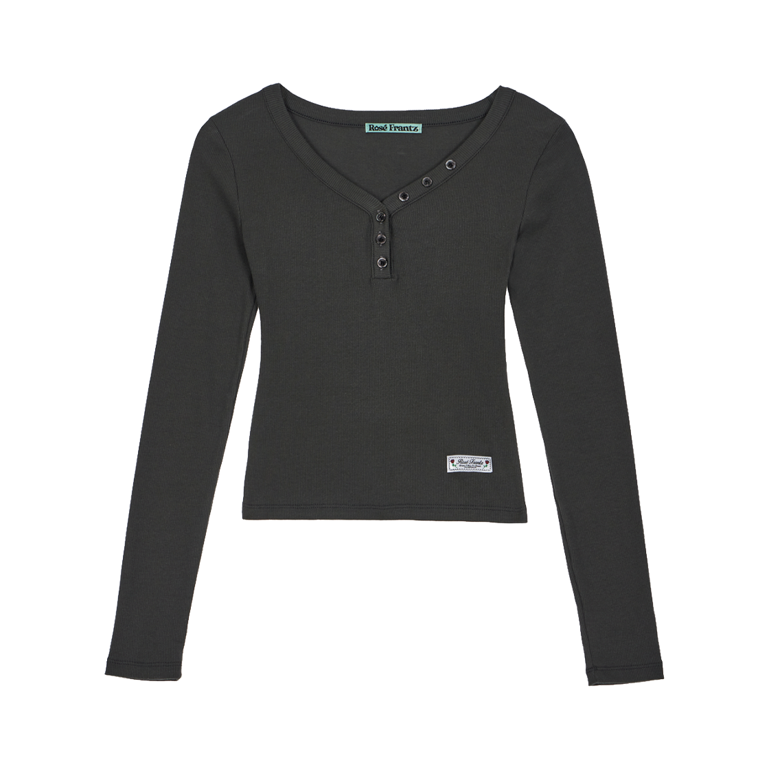 RS25FLS105CRC Rosefrantz V-neck Button Long Sleeve [Charcoal]