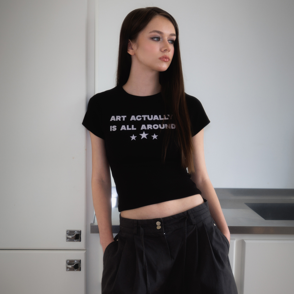 로제프란츠 스타 레터링 티셔츠 블랙(Rosefrantz Star Lettering T-shirt [Black]) - 6