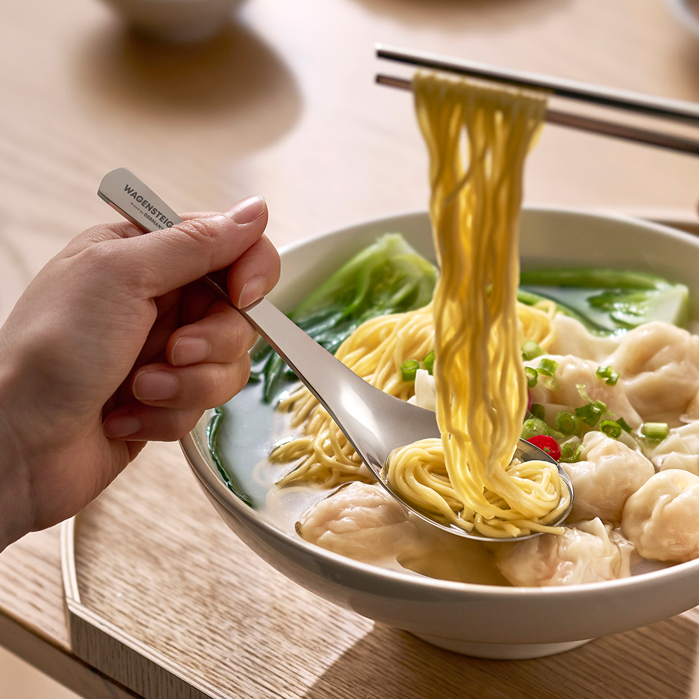 바겐슈타이거 올 스텐 304 룬트 누들 라면 우동 스푼 2P(WAGENSTEIGER All Stainless Steel 304 Rundt Noodle & Udon Spoon 2P Set) - 3