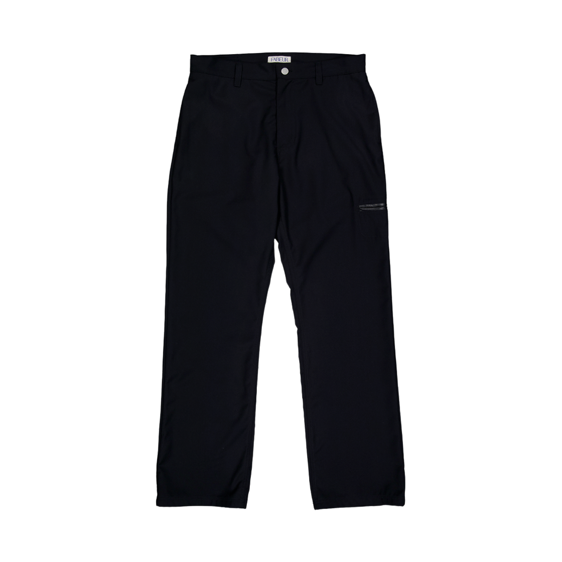 파버 레더 트리밍 트라우저 블랙(FABEUR Leather Trimming Trousers Black) - 1