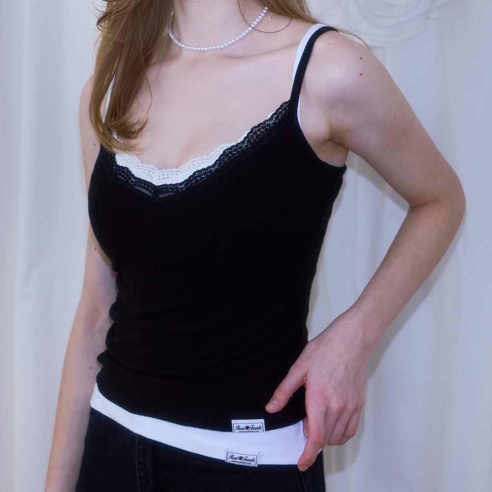 로제프란츠 레이스 슬림 슬리브리스 블랙(Rosefrantz Lace Slim Sleeveless [Black]) - 6