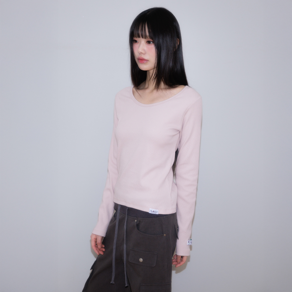 로제프란츠 에센셜 로즈 라벨 롱슬리브 페일 핑크(Rosefrantz Essential Rose Label Long Sleeve [Pale Pink]) - 6