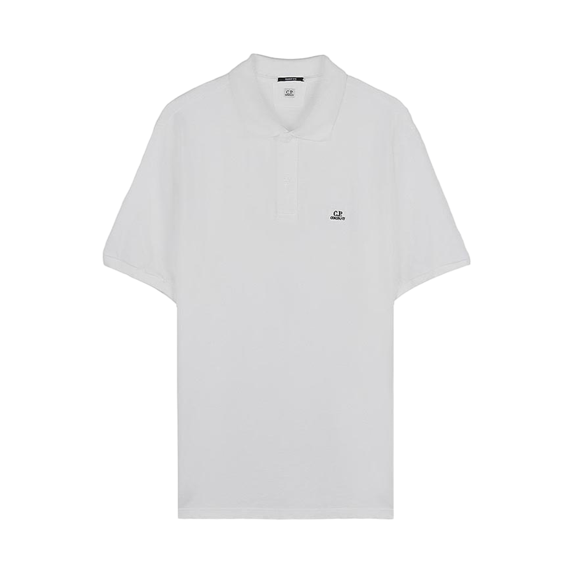 20CMPL176A005527S103 C.P. Company 24/1 Piquet Pigment Dyed Short Sleeve Polo Gauze White - 26SS