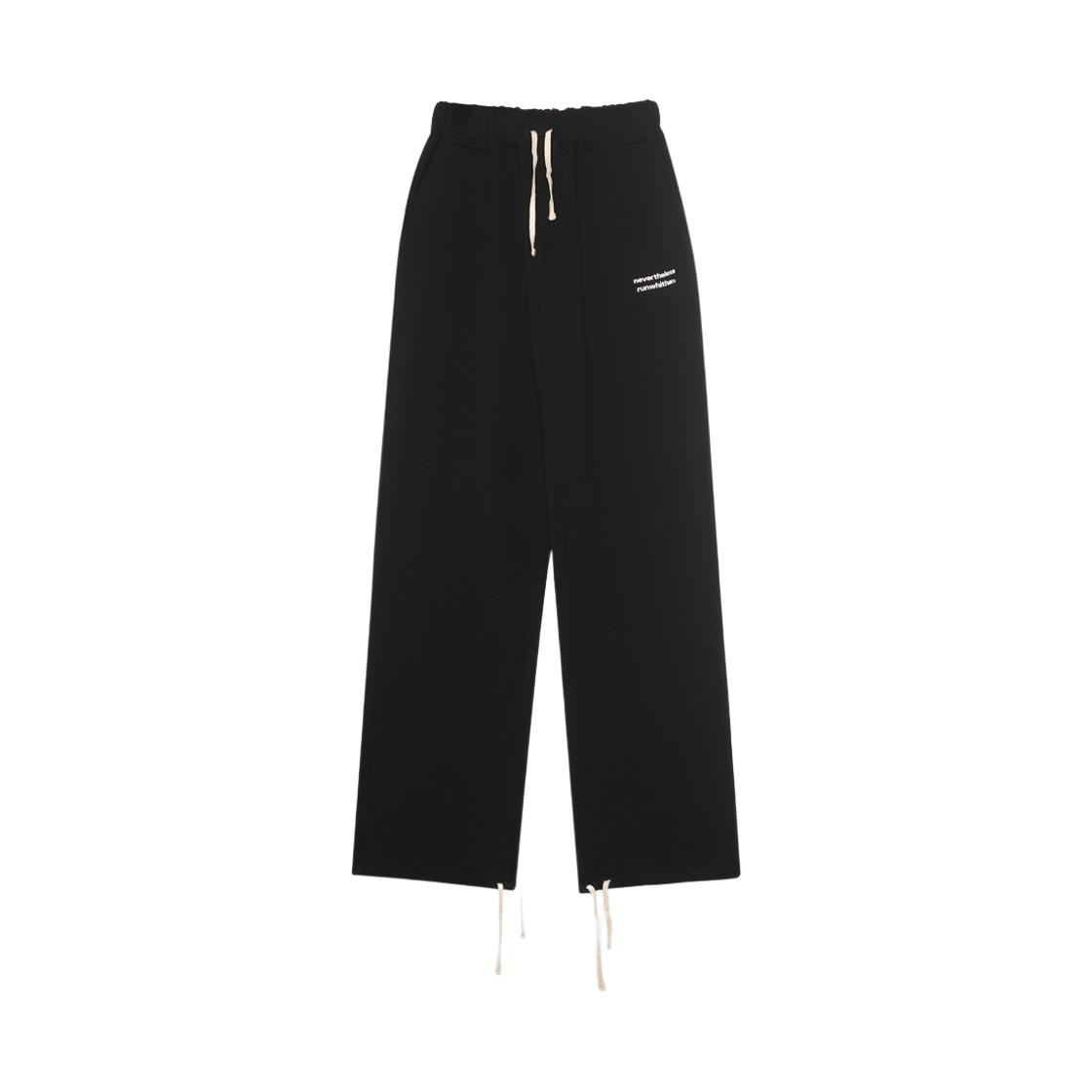 [KREAM 단독] 런위더 에센셜 와이드 스웻 팬츠 블랙([KREAM 단독] runwhither Essential Wide Sweat Pants Black)