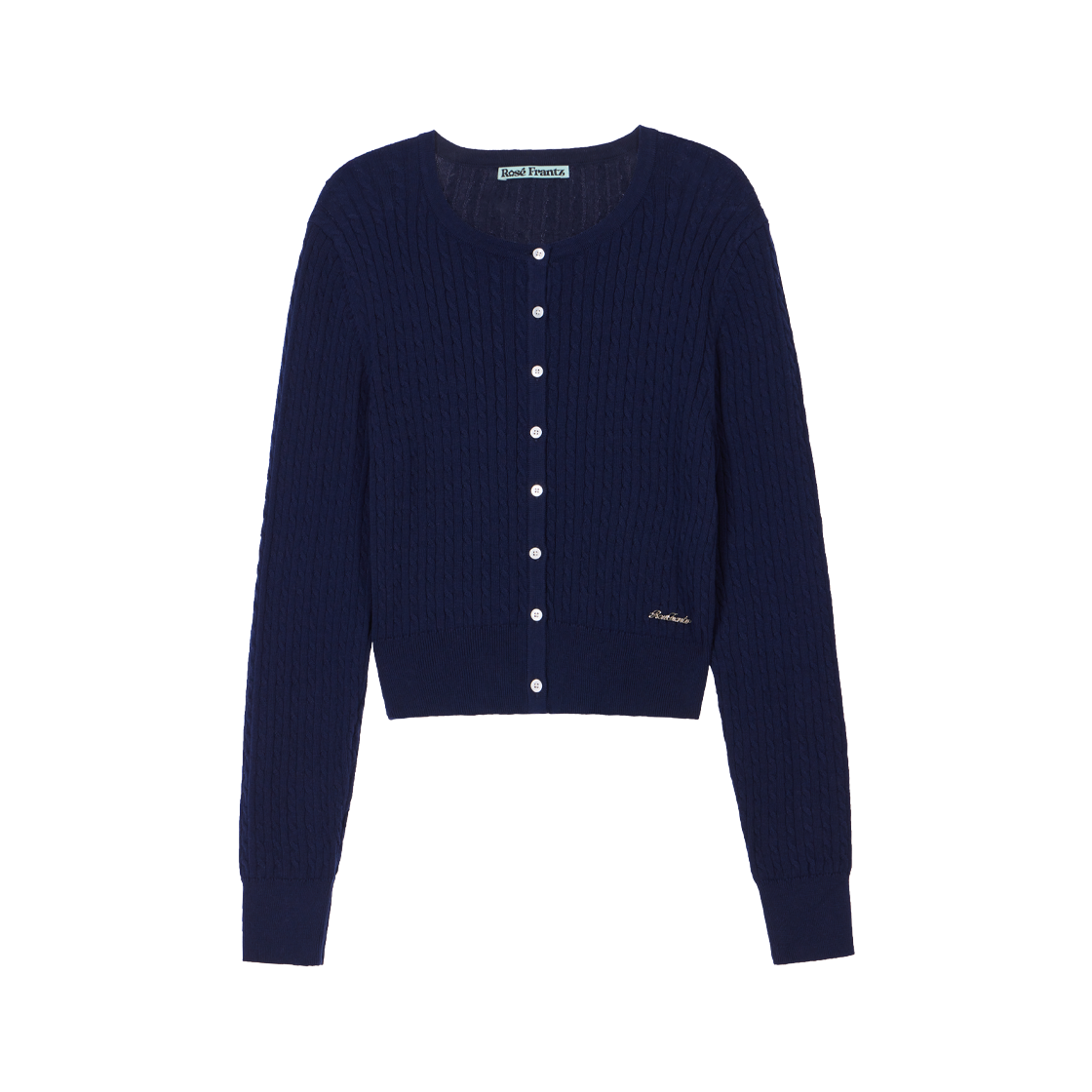 RS26CCD101NVY Rosefrantz Cable Knit Basic Cardigan [Navy]