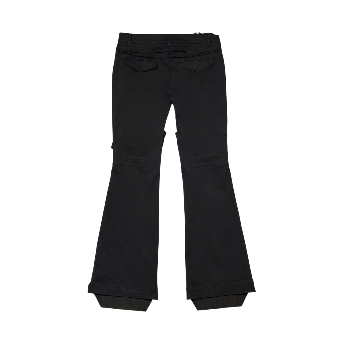 (W) 오픈 Yy 개더드 부츠컷 팬츠 블랙((W) Open Yy Gathered Bootcut Pants Black) - 2