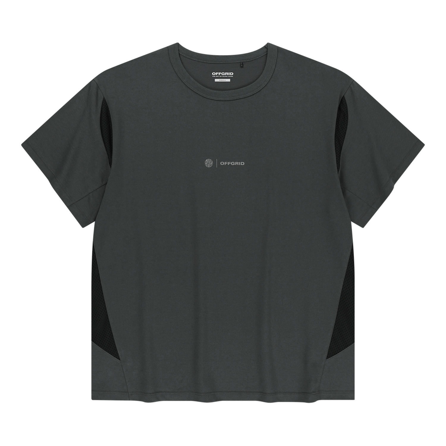 오프그리드 브리젝스 에어로쿨 하이브리드 반팔 티셔츠 차콜(OFFGRID Breezex Aerocool Hybrid Shortsleeve Charcoal)