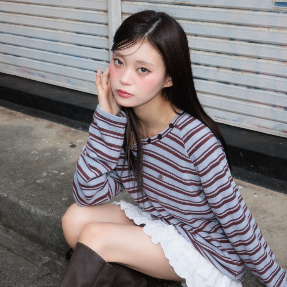 로제프란츠 스트라이프 버튼 롱슬리브 블루(Rosefrantz Stripe Button Long Sleeve [Blue]) - 6