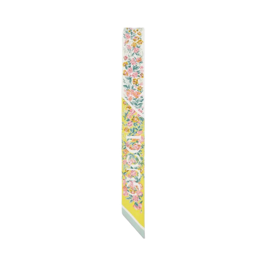 783189-3G001-7367 (W) Gucci Printed Silk Twill Ribbon Aquamarine Yellow