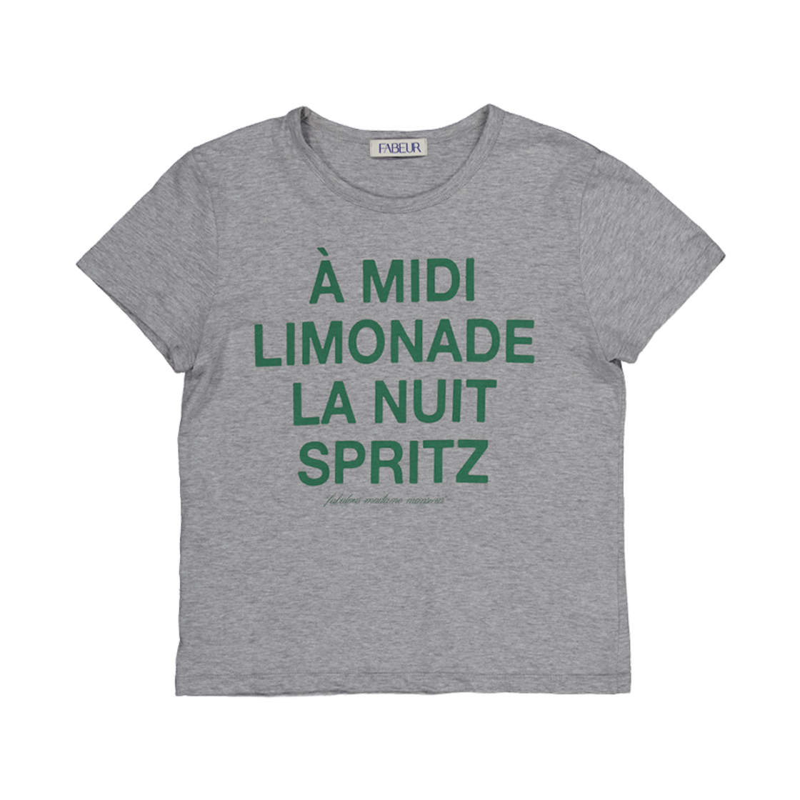 파버 마담 타이포 티셔츠 그레이(FABEUR Madame Typo T-Shirt Grey)