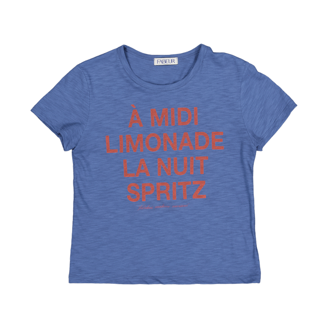 파버 마담 타이포 티셔츠 블루(FABEUR Madame Typo T-Shirt Blue)