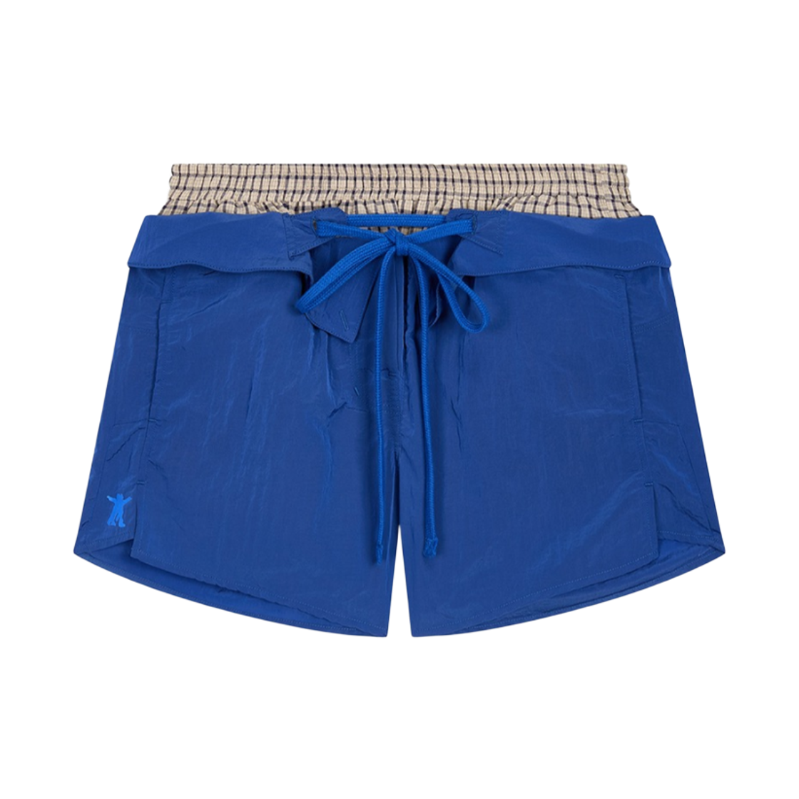 오픈 Yy 컬러 블록 레이어드 쇼츠 블루(Open Yy Color Block Layered Shorts Blue)