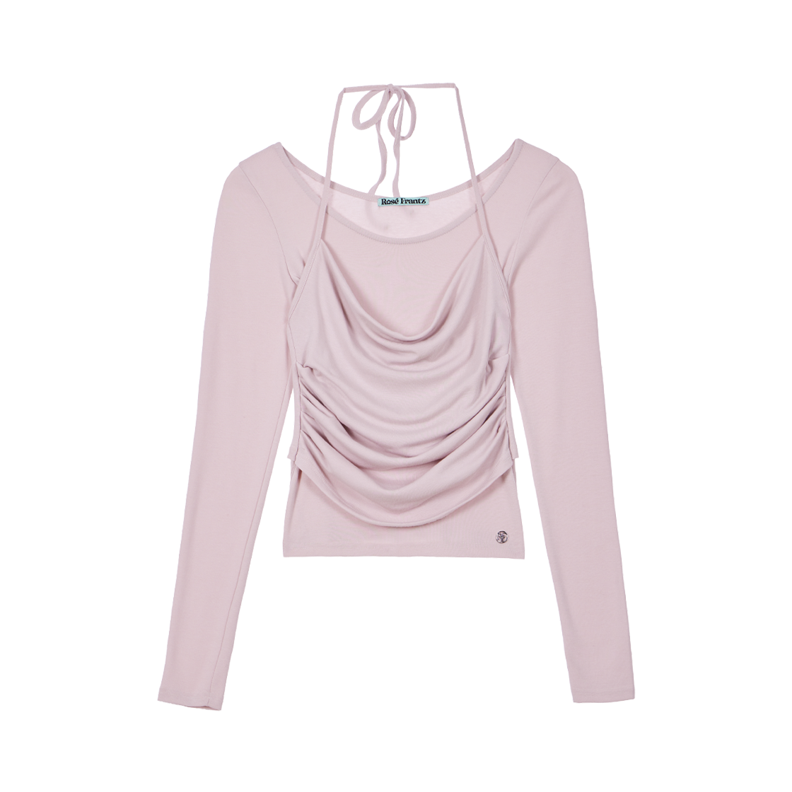 로제프란츠 드레이프 레이어드 홀터 롱슬리브 핑크(Rosefrantz Drape Layered Halter Long Sleeve [Pink]) - 1