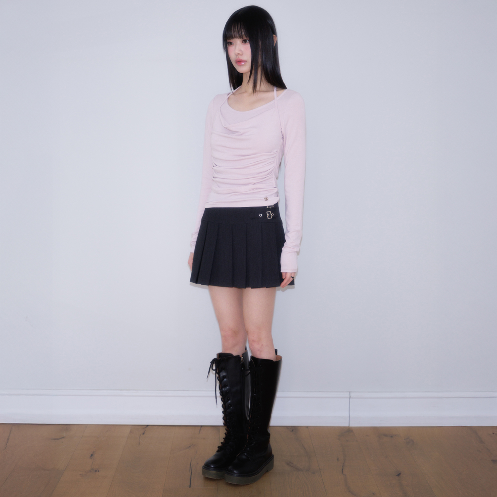 로제프란츠 드레이프 레이어드 홀터 롱슬리브 핑크(Rosefrantz Drape Layered Halter Long Sleeve [Pink]) - 3