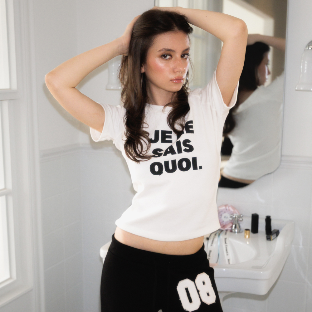 로제프란츠 미니멀 프렌치 레터링 티셔츠 화이트(Rosefrantz Minimal French Lettering T-shirt [White]) - 6