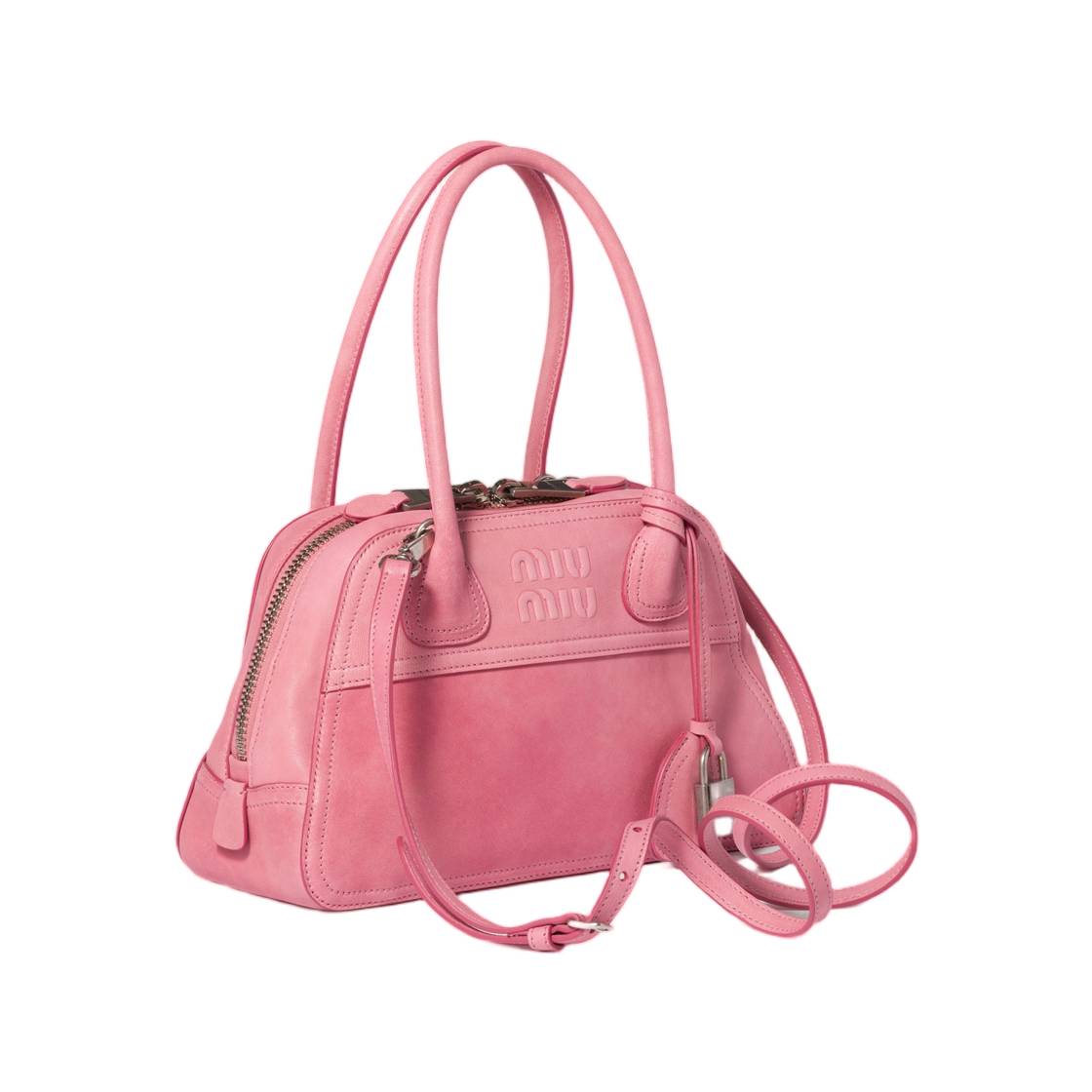 미우 미우 비반트 나파 레더 백 스몰 베고니아 핑크(Miu Miu Vivant Nappa Leather Bag Small Begonia Pink) - 2