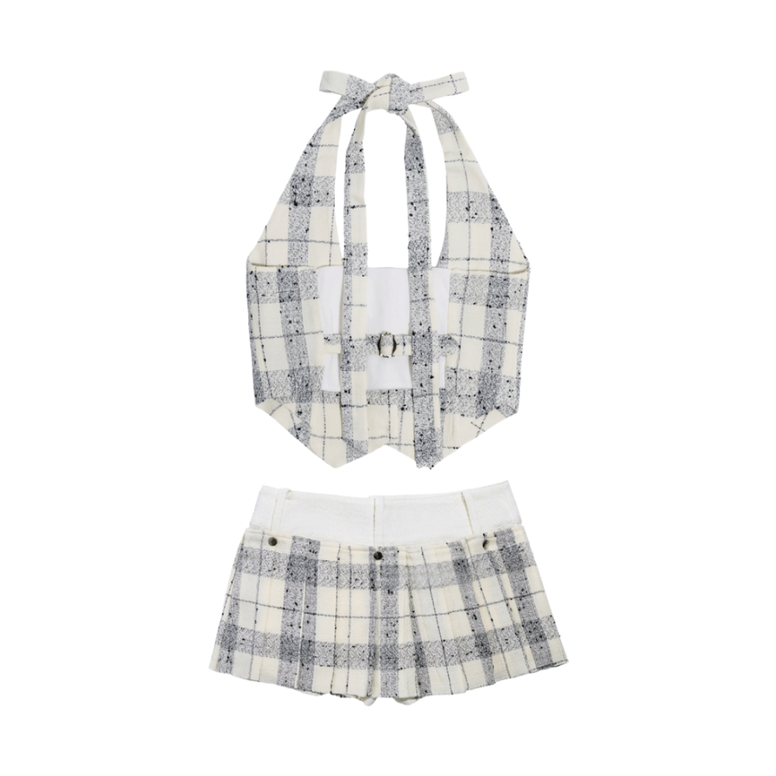 준수이 오리진 엔티티 트위드 셋업 아이보리(JUNSUI ORIGIN ENT Tweed Set Ivory) - 2