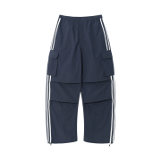 Dimitri Black VLAD Curved Track Nylon Cargo Pants Vintage Navy