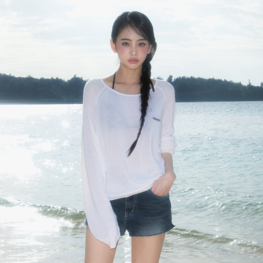 로제프란츠 보트넥 시스루 베이직 니트 아이보리(Rosefrantz Boatneck Sheer Basic Knit [Ivory]) - 4
