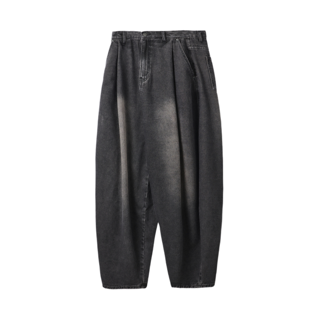 디미트리블랙 ASI 에센셜 커브드 벌룬 데님 팬츠 빈티지 블랙(Dimitri Black ASI Essential Curved Balloon Denim Pants Vintage Black) - 1