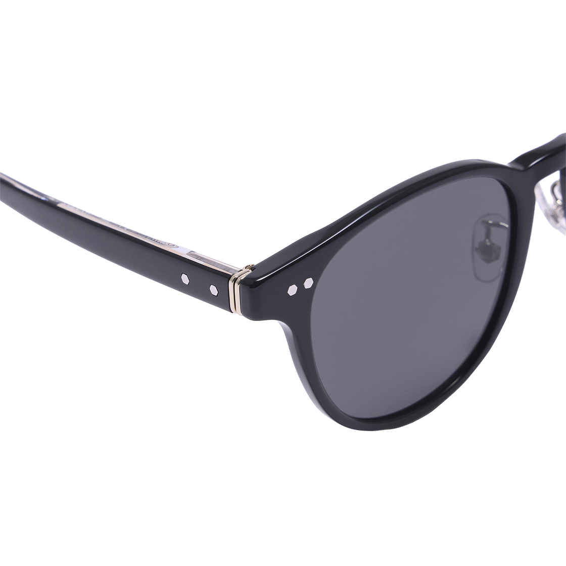 알로아이웨어 [SILVERBITE] SBS1602 0920G 아세테이트 라운드 블랙 선글라스(ALO EYEWEAR [SILVERBITE] SBS1602 0920G Acetate Round Black Sunglasses) - 4