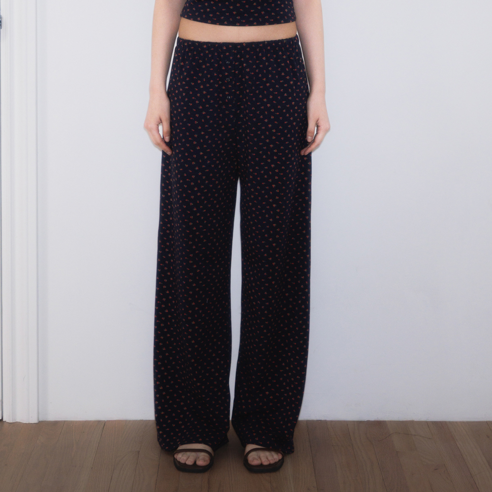 로제프란츠 로즈 앤 베리 라운지 팬츠 로즈 네이비(Rosefrantz Rose & Berry Lounge Pants [Rose Navy]) - 2