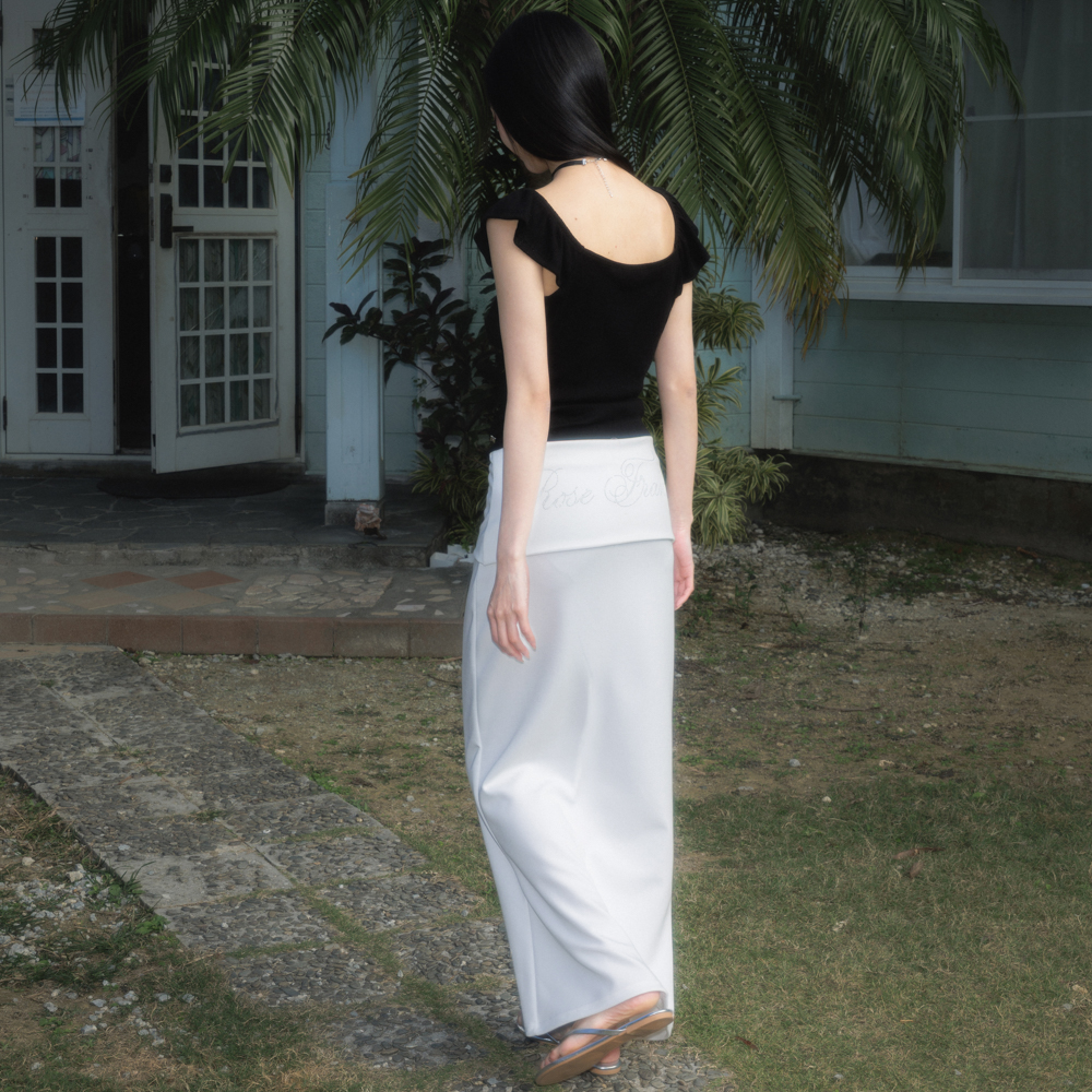 로제프란츠 폴딩 웨이스트 맥시 롱 스커트 아이보리(Rosefrantz Folding Waist Maxi Long Skirt [Ivory]) - 4