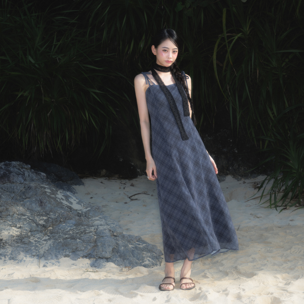 로제프란츠 쉬어 그레이스 슬림 롱 드레스 블랙(Rosefrantz Sheer Grace Slim Long Dress [Black]) - 2