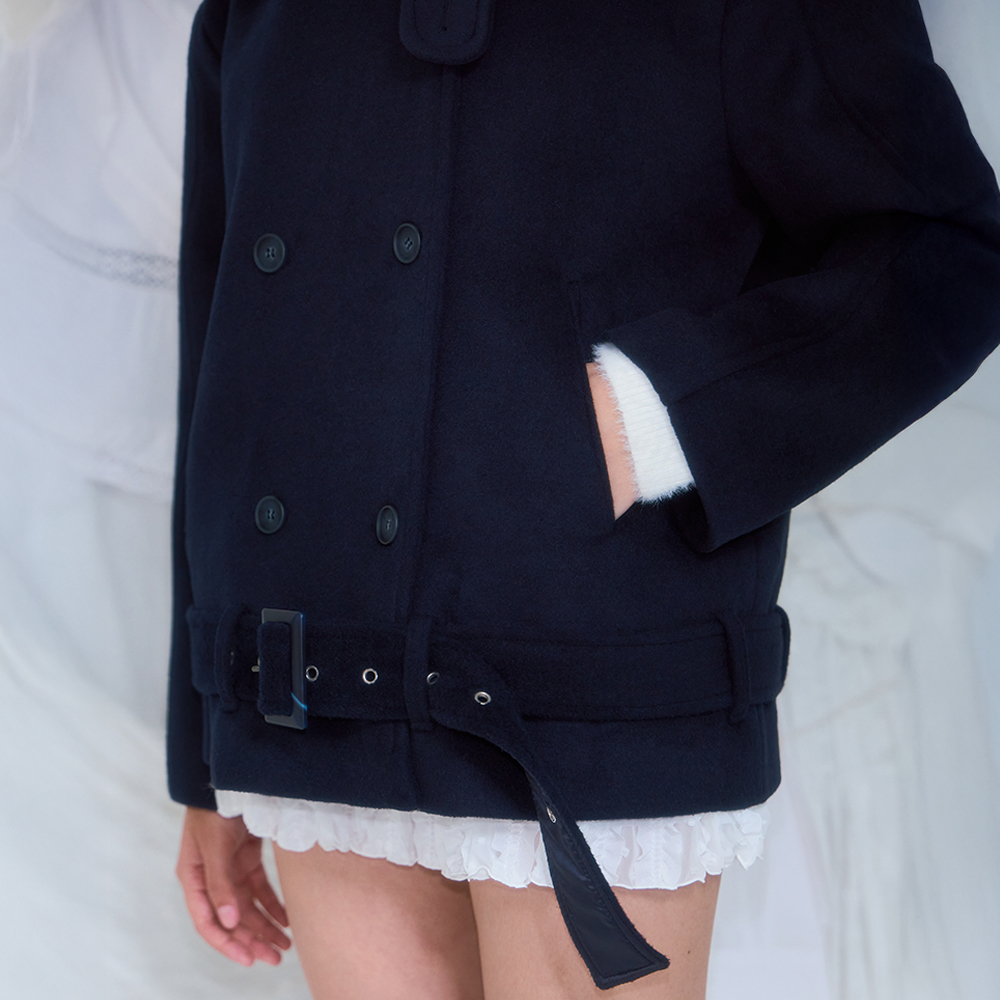 로제프란츠 벨트 반목 울 자켓 다크 네이비(Rosefrantz Belt Half-neck Wool Jacket [Dark Navy]) - 6