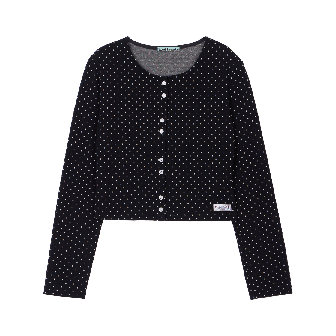 로제프란츠 도트 버튼 포인트 가디건 블랙(Rosefrantz Dot Button Point Cardigan [Black]) - 1