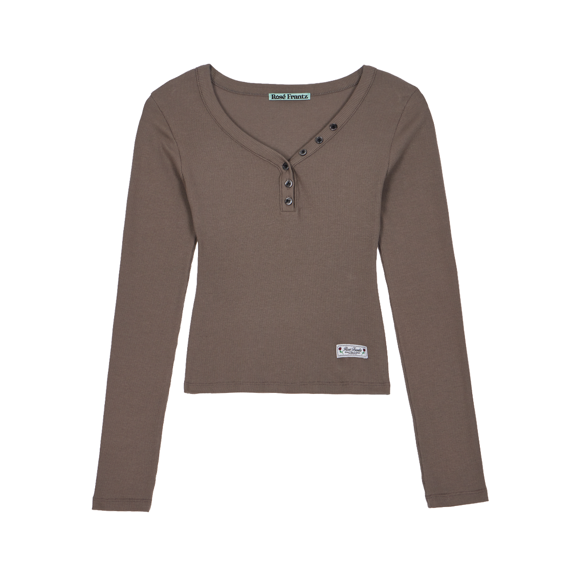 RS25FLS105BRW Rosefrantz V-neck Button Long Sleeve [Brown]