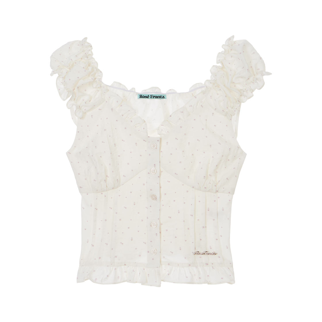 RS25CBL101FLW Rosefrantz Frill Shirring Sleeveless [Flower]