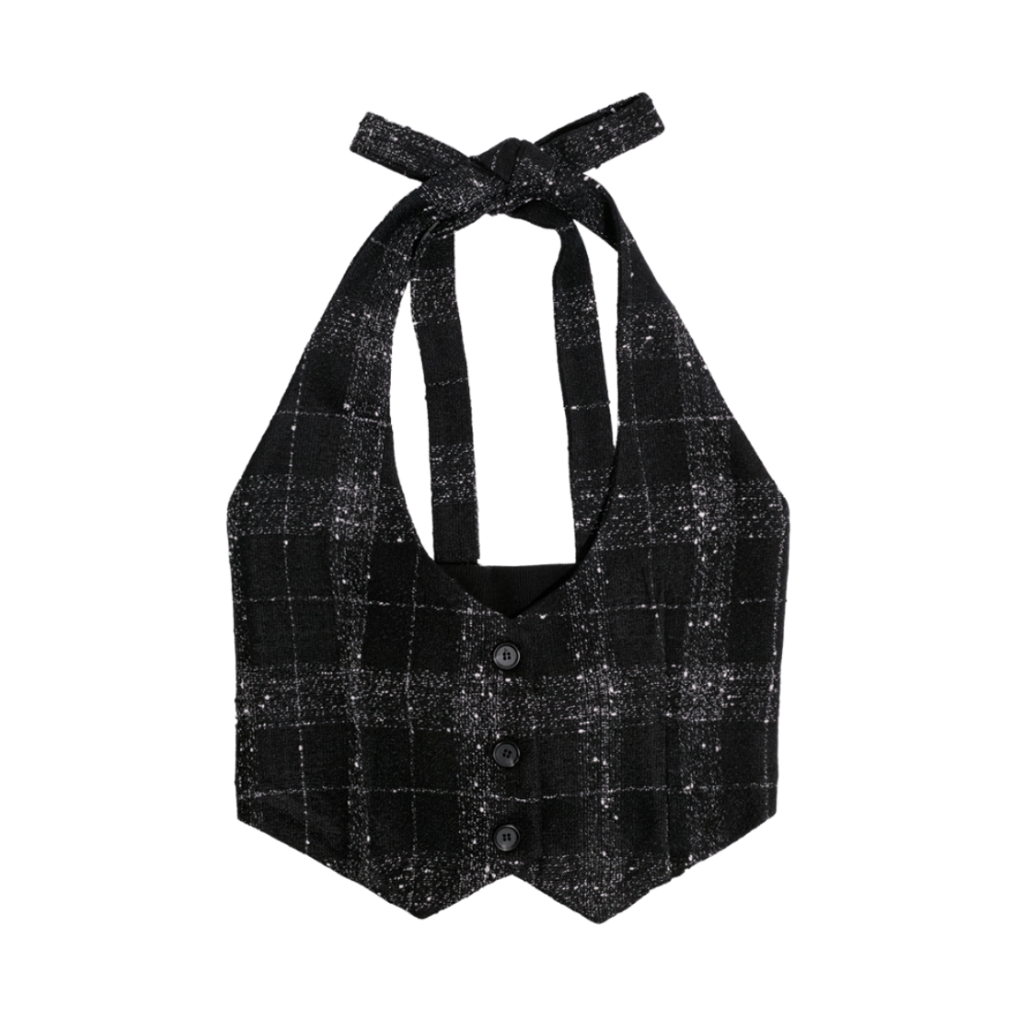 준수이 오리진 엔티티 05 트위드 홀터 베스트 블랙(JUNSUI ORIGIN ENT05 Tweed Halter Vest Black)
