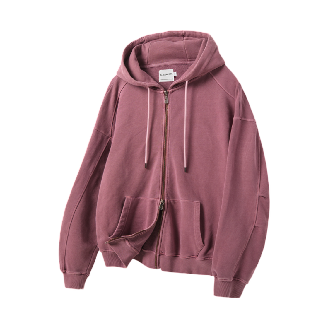 디미트리블랙 ASI 포 시즌 에센셜 피그먼트 후드 집업 더스티 핑크(Dimitri Black ASI Four Season Essential Pigment Hooded Zip Up Dusty Pink)